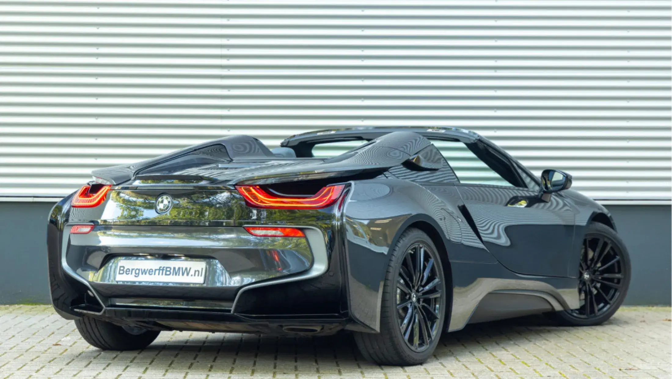 BMW i8 Roadster i15 Cabrio Volleder 'Spheric' geperforeerd in Amido Sophistograu Electric 