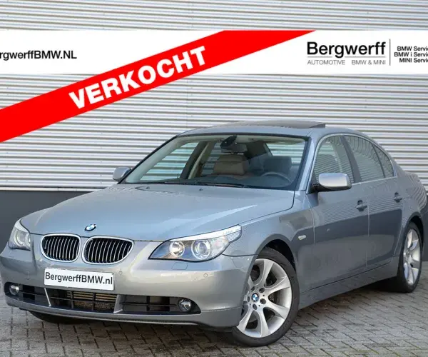 BMW 545i Youngtimer Sedan E60 SIlver Grey Metallinc Truffelbraun Dakota Bergwerff