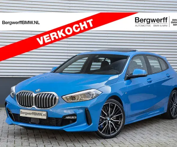 BMW 118i M Sport Misano Blauw Metallic Stof Trigon Alcantara Schwarz F40