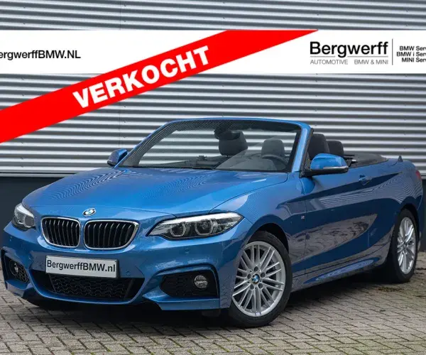 BMW 220i Cabrio F23 Estoril Blue Alcantara 'Hexagon' Anthrazit M Sport Bergwerff