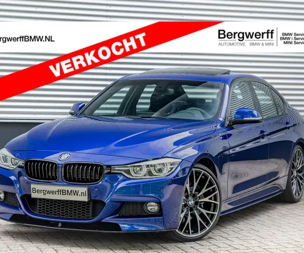 BMW 330e M Performance Individual San Marino Blauw Dakota schwarz leder Bergwerff Gorinchem