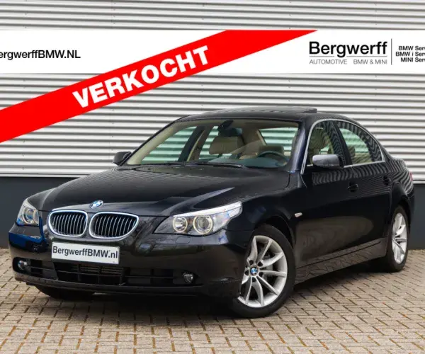 BMW 550i Sedan E60 Youngtimer Leder Nasca Beige Dunkelbeige Saphir schwarz 2006 Bergwerff