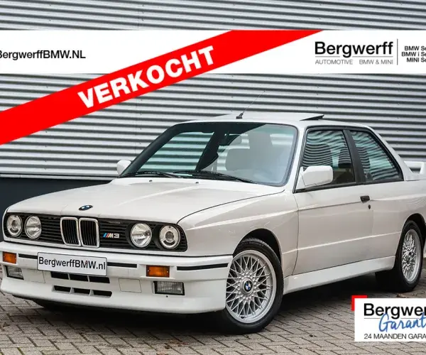 BMW M3 E30 Sharknose Manual handgeschakeld Alpin weiss classic Bergwerff