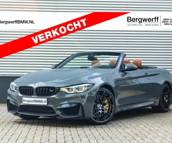 BMW M4 Competition Cabrio BMW Individual Special Request Grigio Telesto lederen bekleding Amarobraun