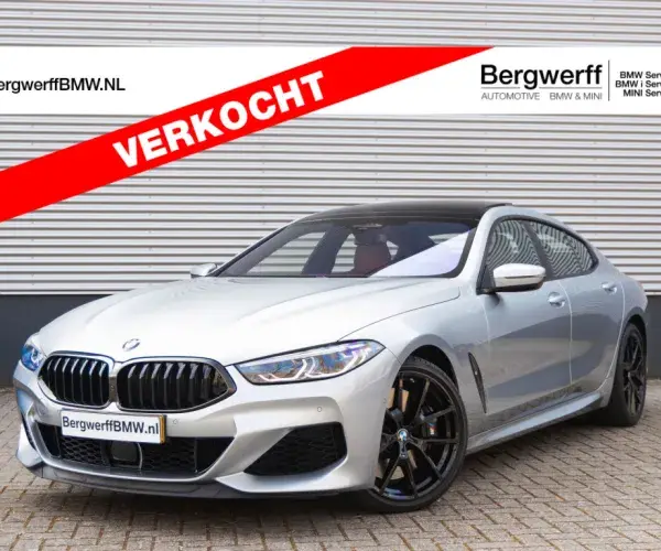 BMW M850i Gran Coupe Individual Pure Metal Silver G16 Individual Vollederen bekleding Merino Cognac