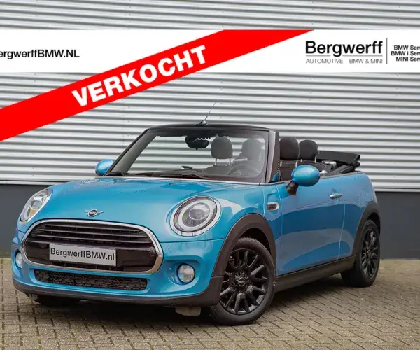 MINI Cooper Cabrio Electric Blue Stof Firework Carbon Black F57 2018 Bergwerff