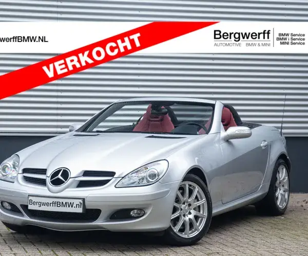 Mercedes Benz SLK klasse 350 Ascot Gray Metallic Rood leder R171 Cabrio Bergwerff