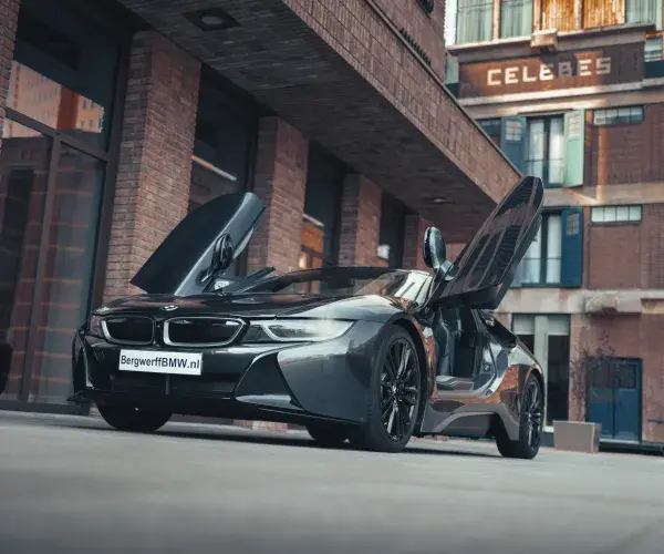 BMW i8 Roadster i15 Cabrio Volleder 'Spheric' geperforeerd in Amido Sophistograu Electric 