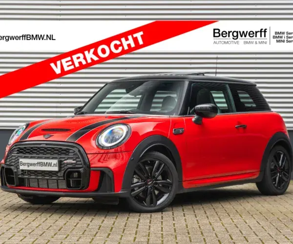 MINI Cooper S John Cooper Works Pakket Trim Chili Red 3-doors F56 Dinamica Ledercombinatie Carbon Black