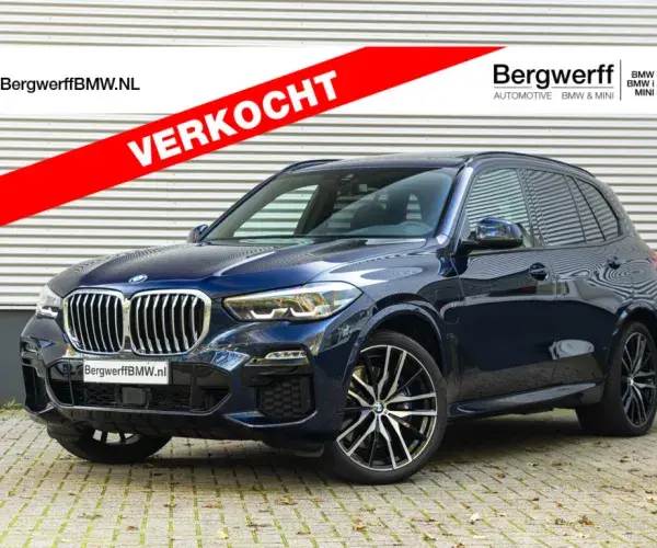 BMW X5 xDrive45e Tansanitblau Vernasca design Schwarz leder SUV G05 plugin hybride