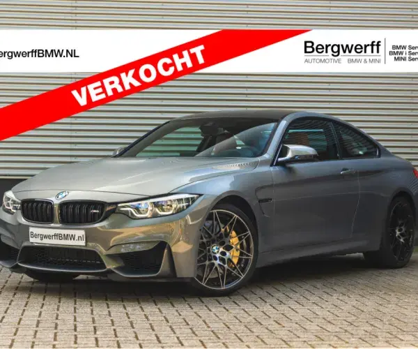 BMW M4 Competition Coupe BMW Individual Special Request Stratus Grey metallic lndividual uitgebreid lederen bekleding Amarobraun