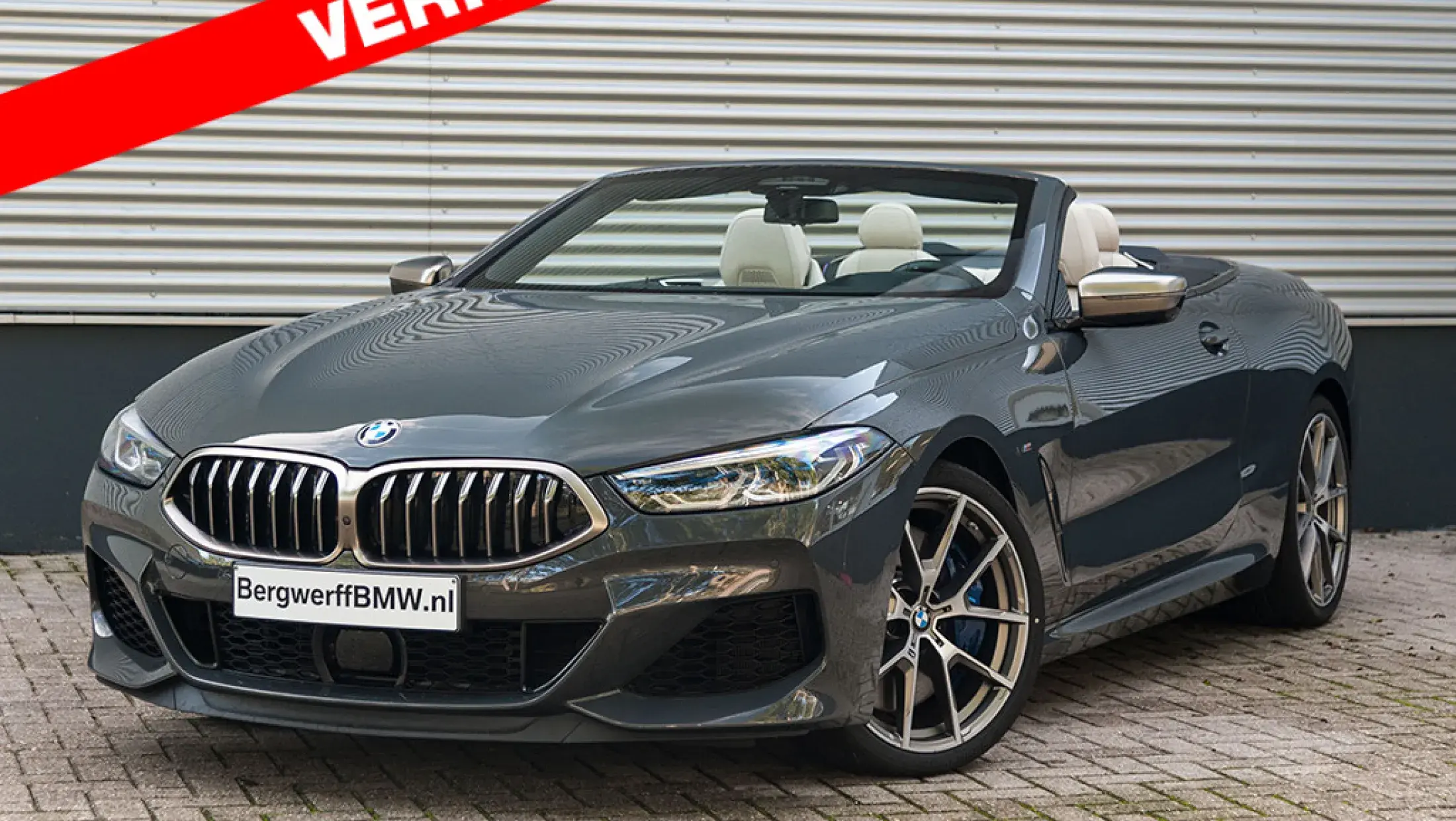 BMW M850i xDrive Dravit Grau Metallic Individual Merino leder G14 Cabrio