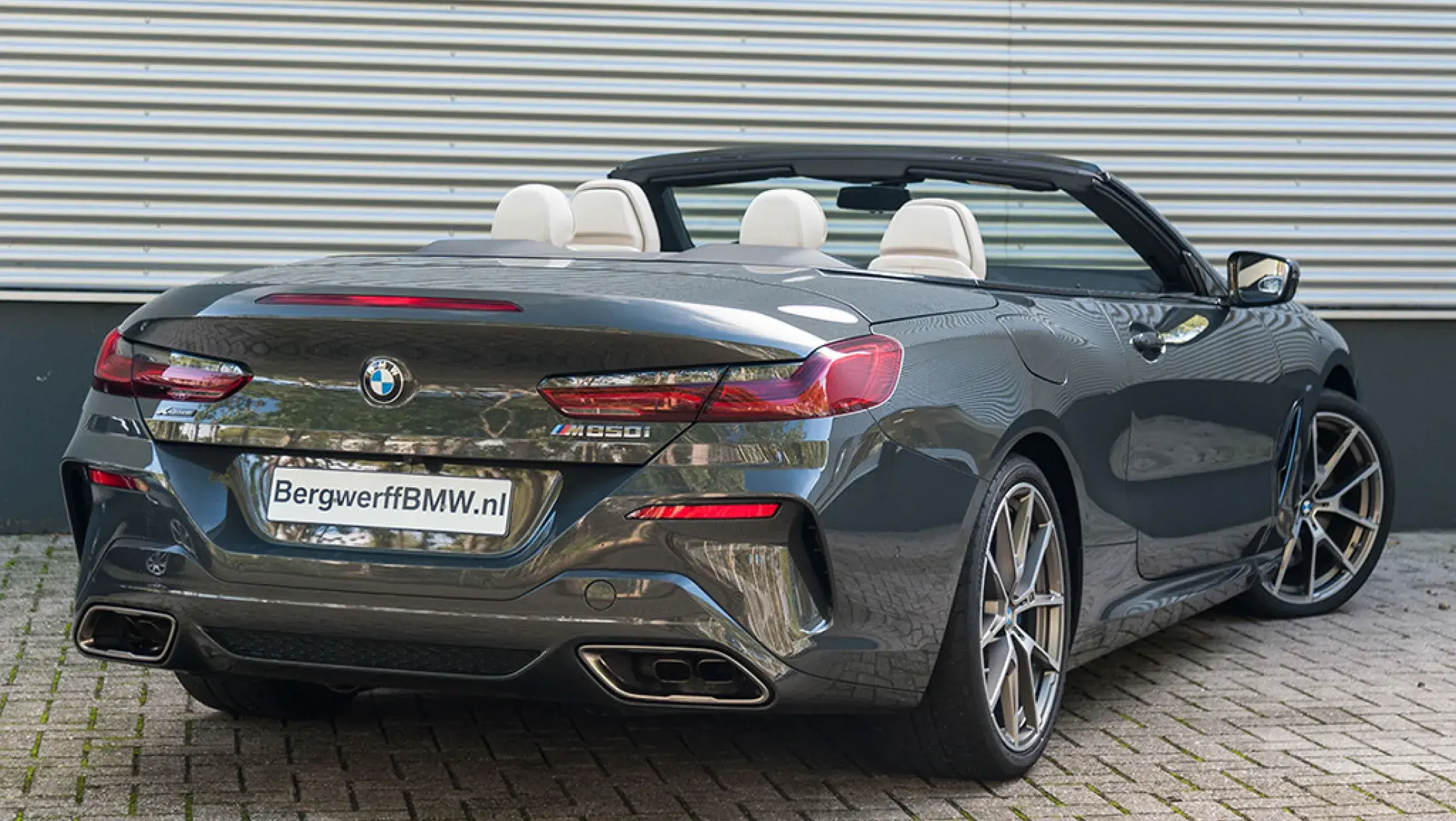 BMW M850i xDrive Dravit Grau Metallic Individual Merino leder G14 Cabrio