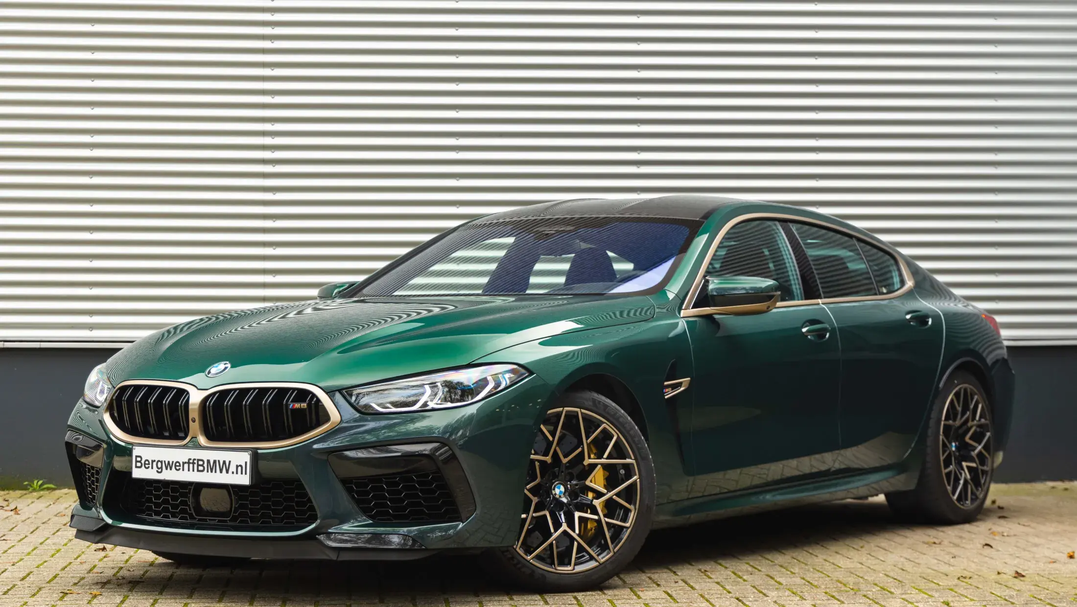 BMW M8 First Edition Aurora Diamond Green Metallic Taruma Brown Merino Leder  (2)