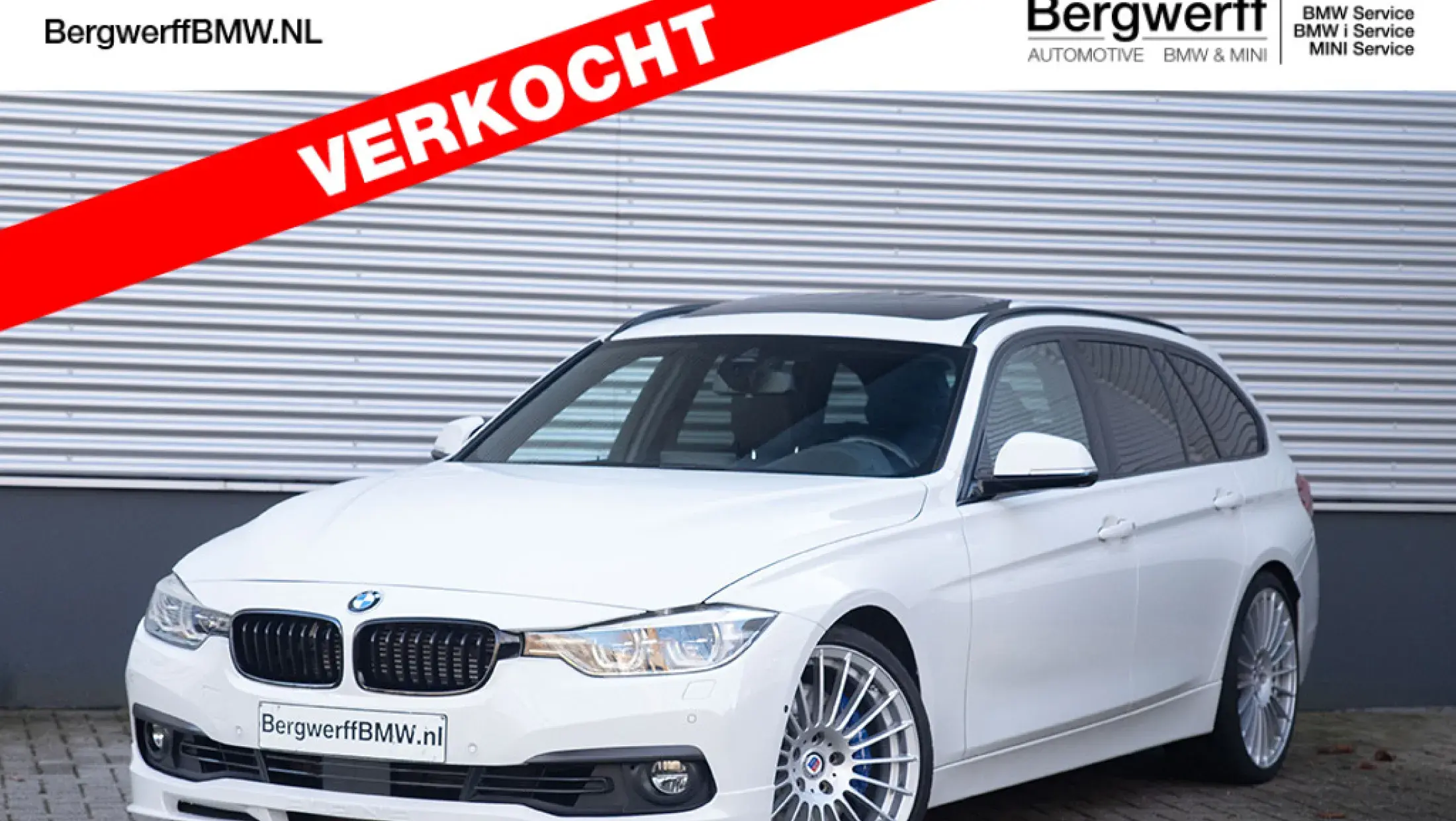 ALPINA B3 S Touring Bi-turbo F31 Alpine white Leder Dakota Schwarzaccent Oyster dunkel Bergwerff