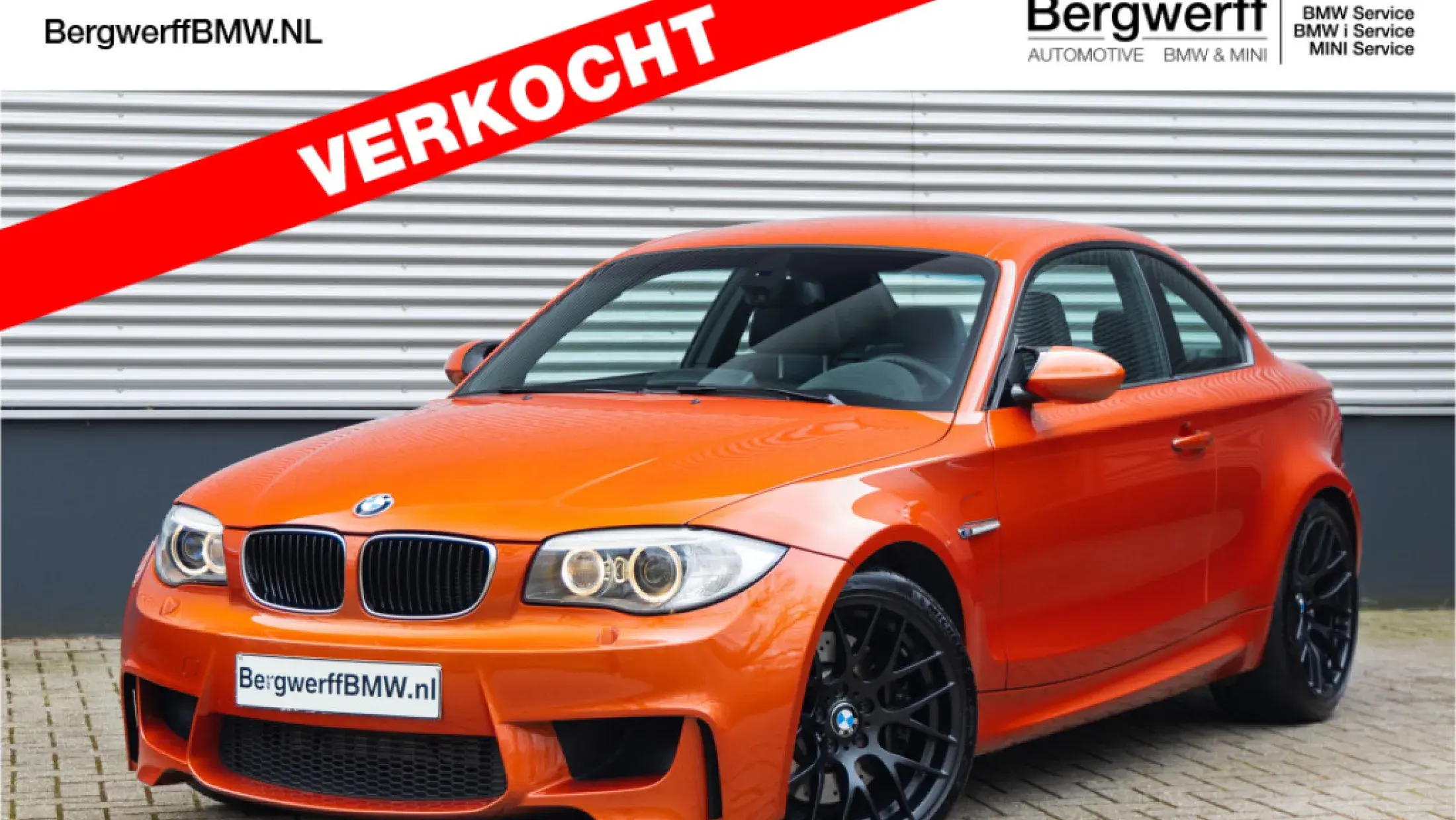 BMW 1M Coupe E82 Valencia Orange Metallic Leder Boston Schwarz met oranje contrasterend stiksel 2011