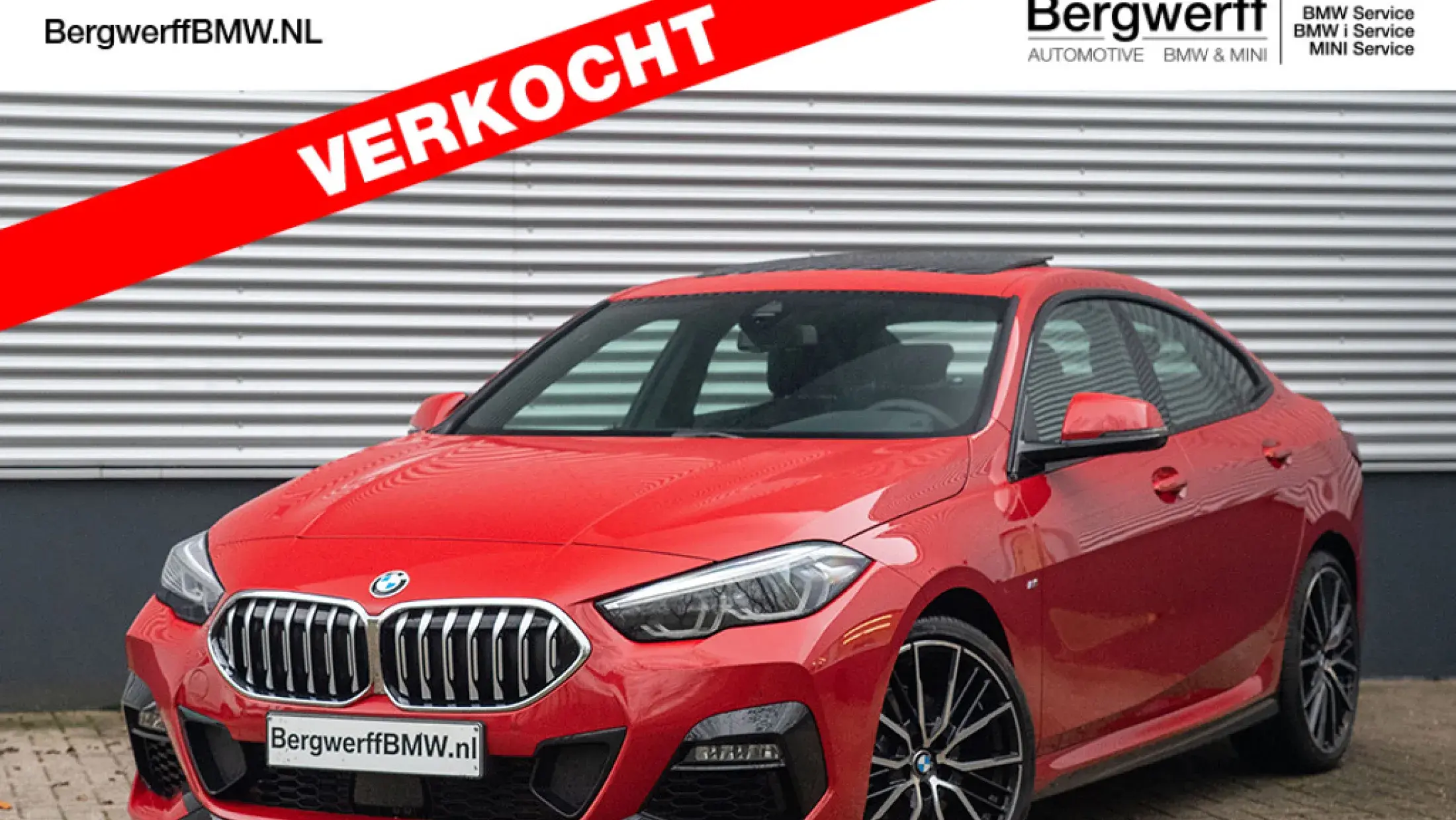 BMW 218i Gran Coupe Melbourne red pearl F44 Stof Trigon Sensatec Schwarz 2020 Bergwerff