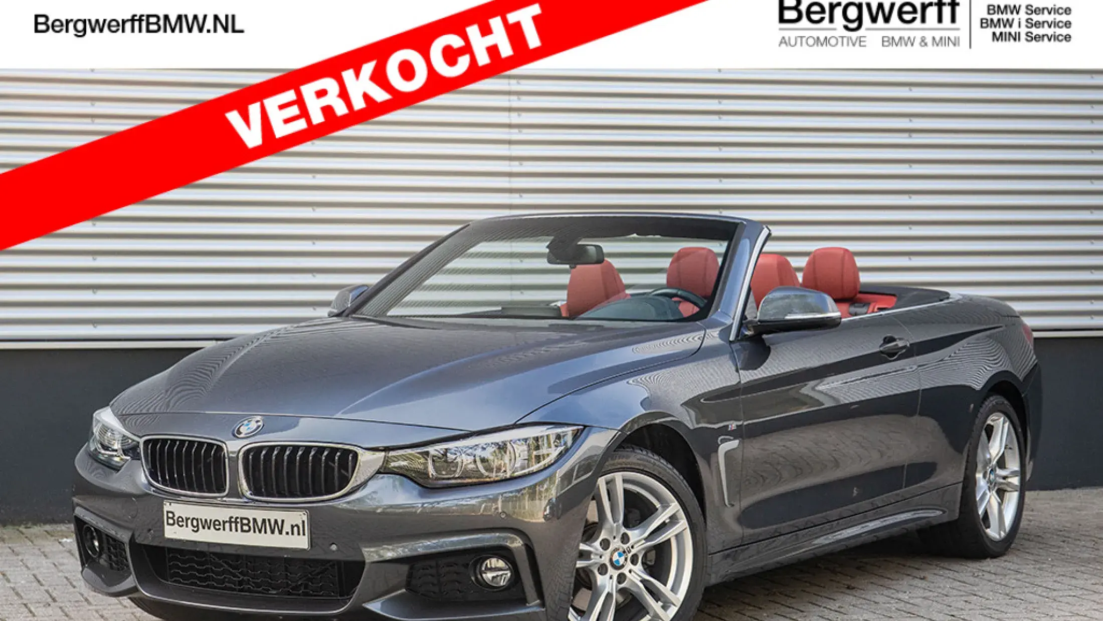 BMW 430i Cabrio Mineral Grau Leder Dakota Korallrot Akzent Schwarz F33 Bergwerff