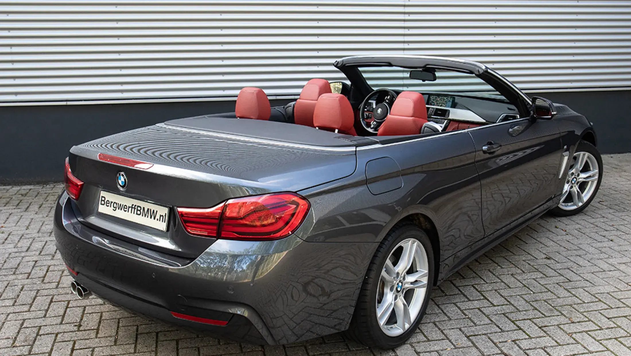 BMW 430i Cabrio Mineral Grau Leder Dakota Korallrot Akzent Schwarz F33 Bergwerff