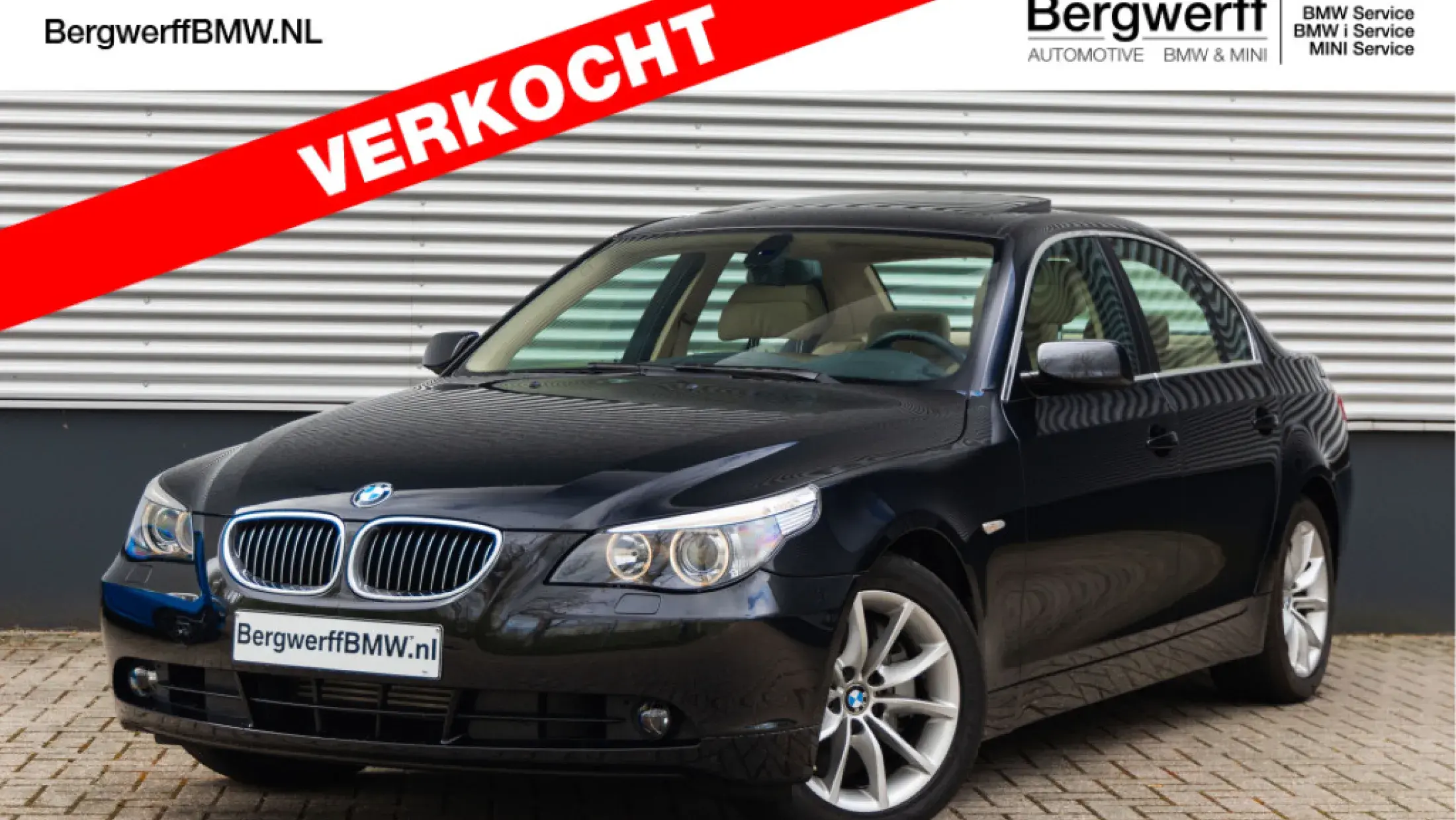 BMW 550i Sedan E60 Youngtimer Leder Nasca Beige Dunkelbeige Saphir schwarz 2006 Bergwerff