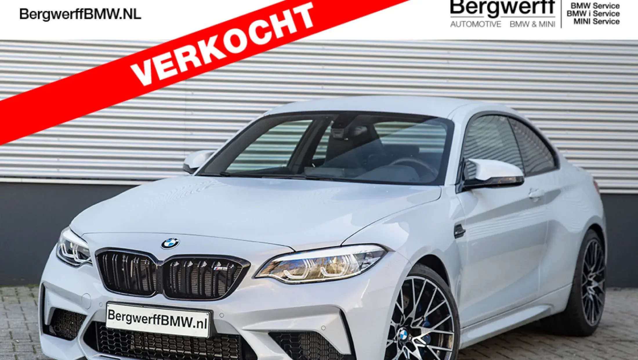 BMW M2 Competition F22 DCT Hockenheim Silber Metallic Leder Dakota geperforeerd Schwarz Blau