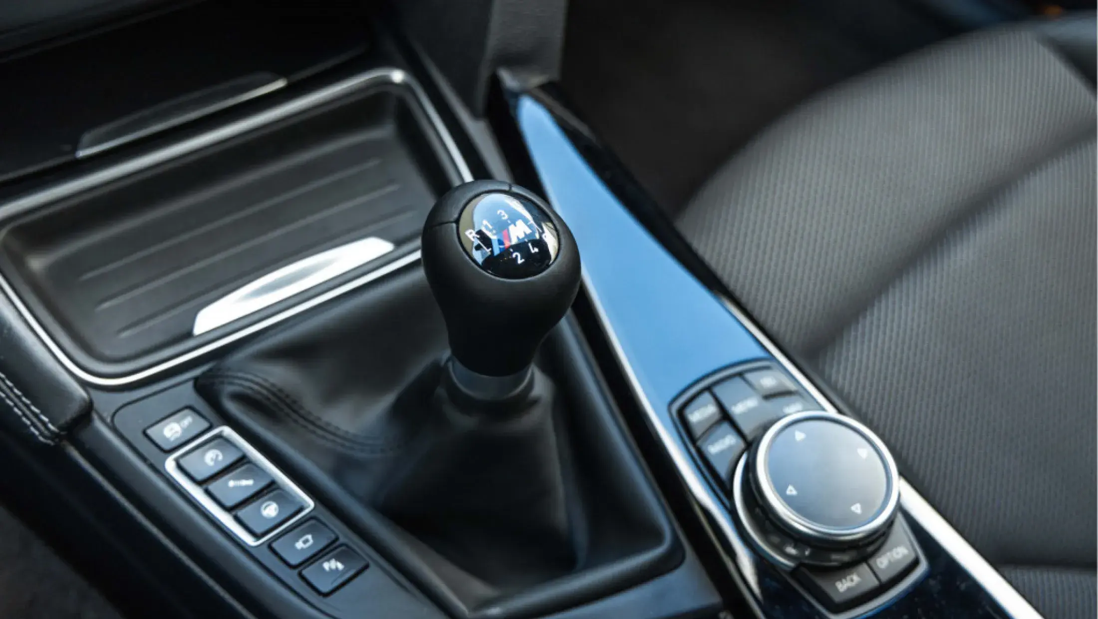 BMW M3 F80 Manual Handgeschakels Mineral Grey Stof-Ledercombinatie Carbon Structure Anthrazit