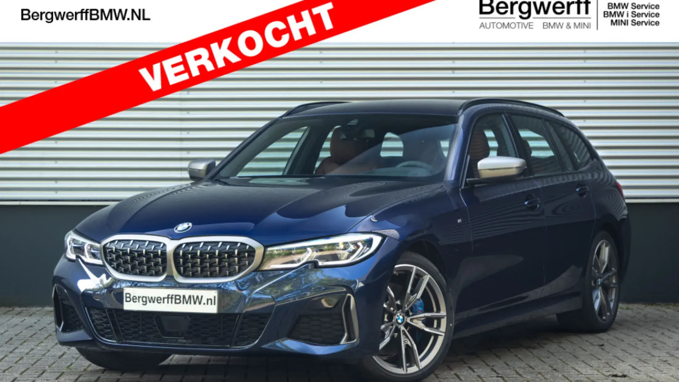 BMW M340i Touring G21 Individual Tansanitblau II Metallic Individual volleder Merino Tartufo Bergwerff