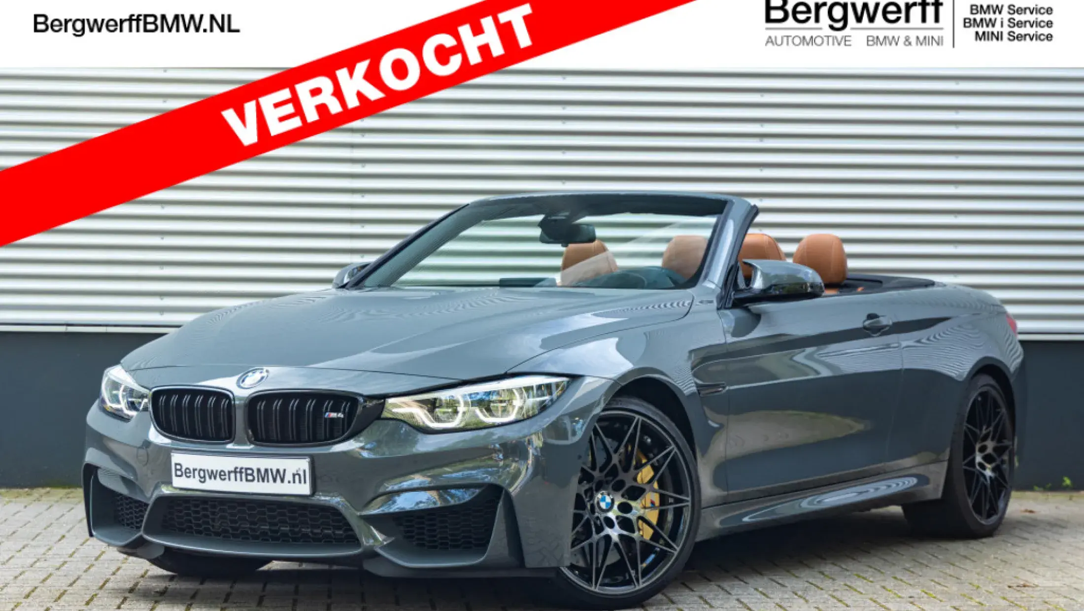 BMW M4 Competition Cabrio BMW Individual Special Request Grigio Telesto lederen bekleding Amarobraun