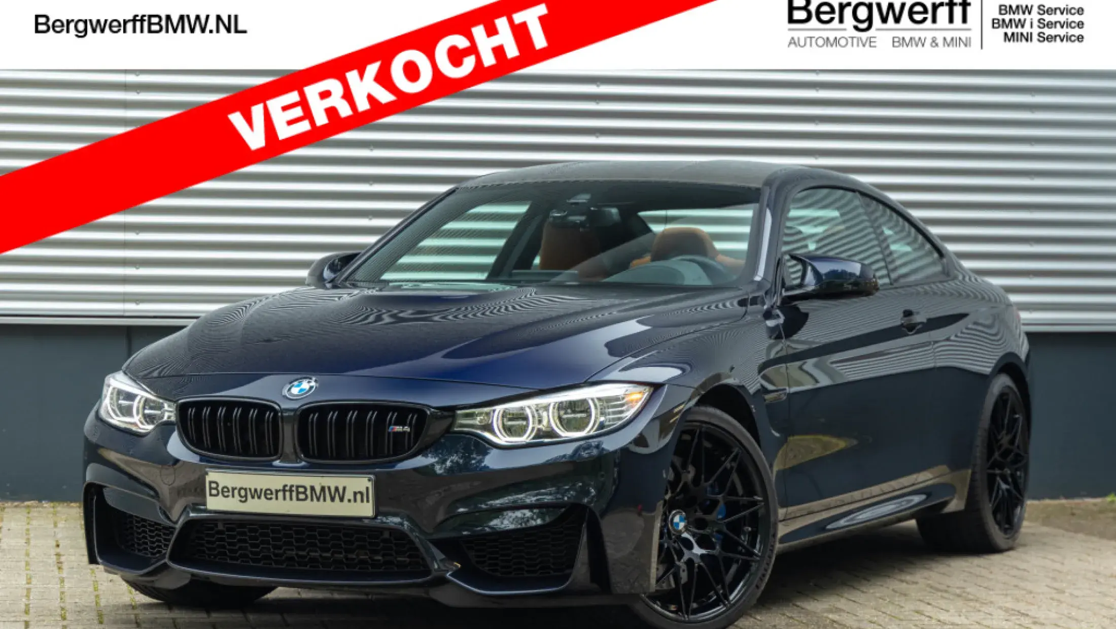 BMW M4 Coupe Individual Azurite Black Metallic uitgebreid lederen bekleding Amarobraun F32