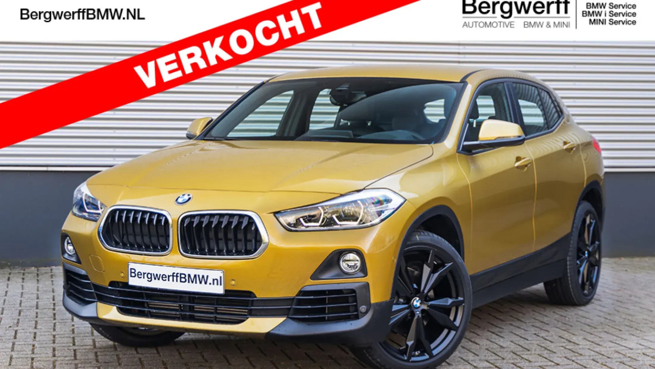 BMW X2 F39 Galvanic Gold Metallic Leder Dakota Schwarz geperforeerd SUV 2019