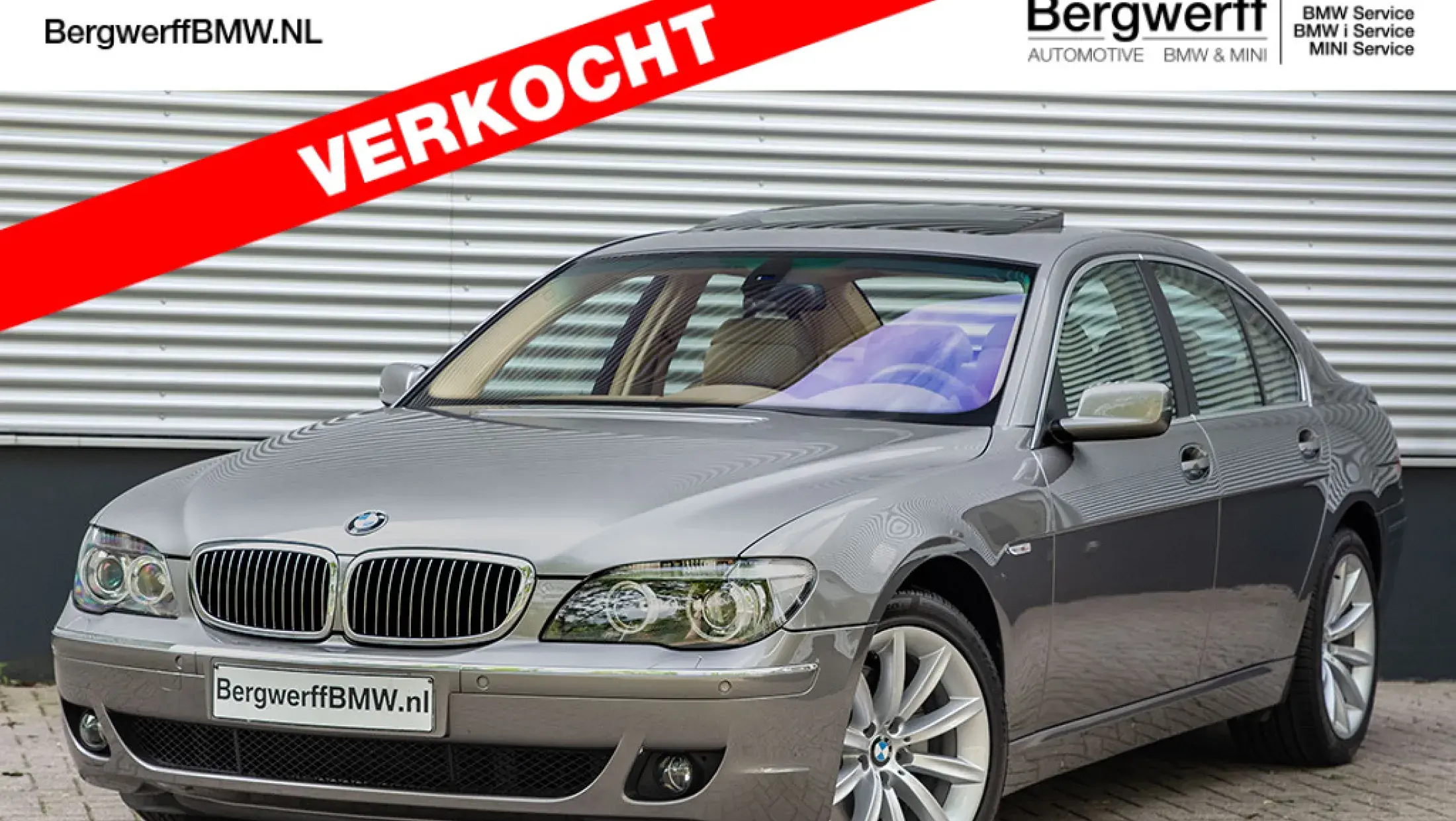 BMW Youngtimer 750i Sterling Pearl Gray Metallic Nasca Beige leder E66 Bergwerff