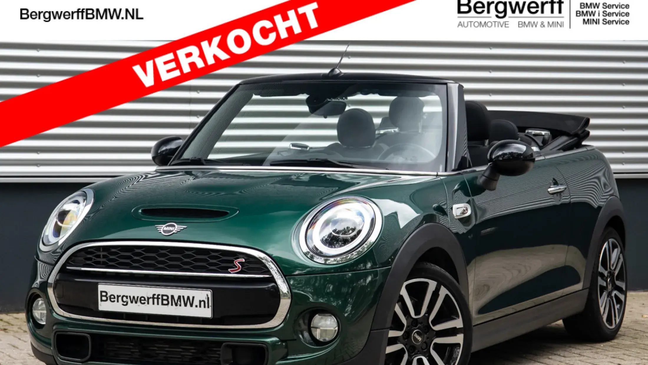 MINI Cooper S Cabrio Chili F57 Britisch Racing Green 2019 Diamond Carbon Black Bergwerff