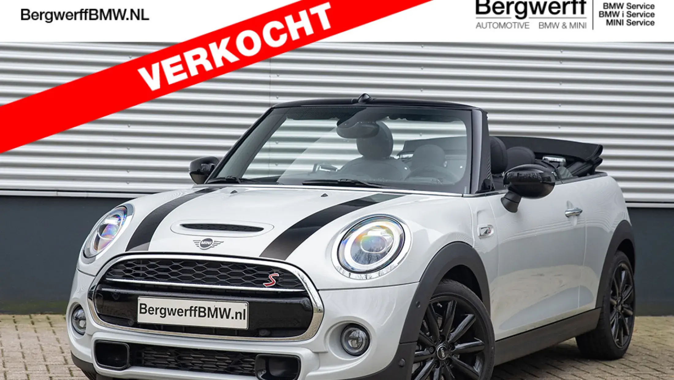 MINI Cooper S Cabrio Chili White SIlver Metallic F57 MINI Yours Leer Lounge Carbon Black