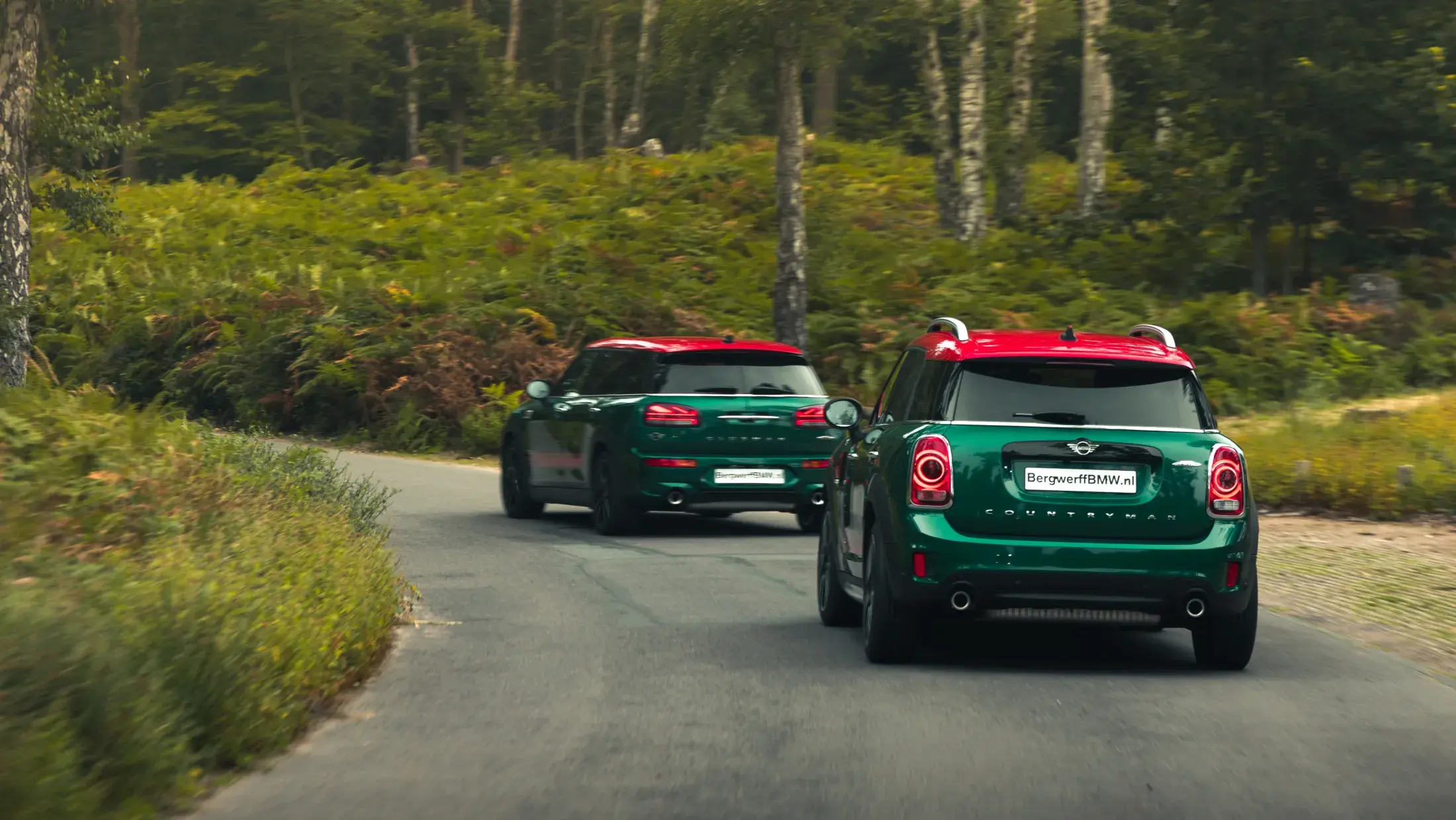 MINI Countryman John Cooper Works ALL4 Britisch Racing green MINI Yours Leer Lounge Carbon Black