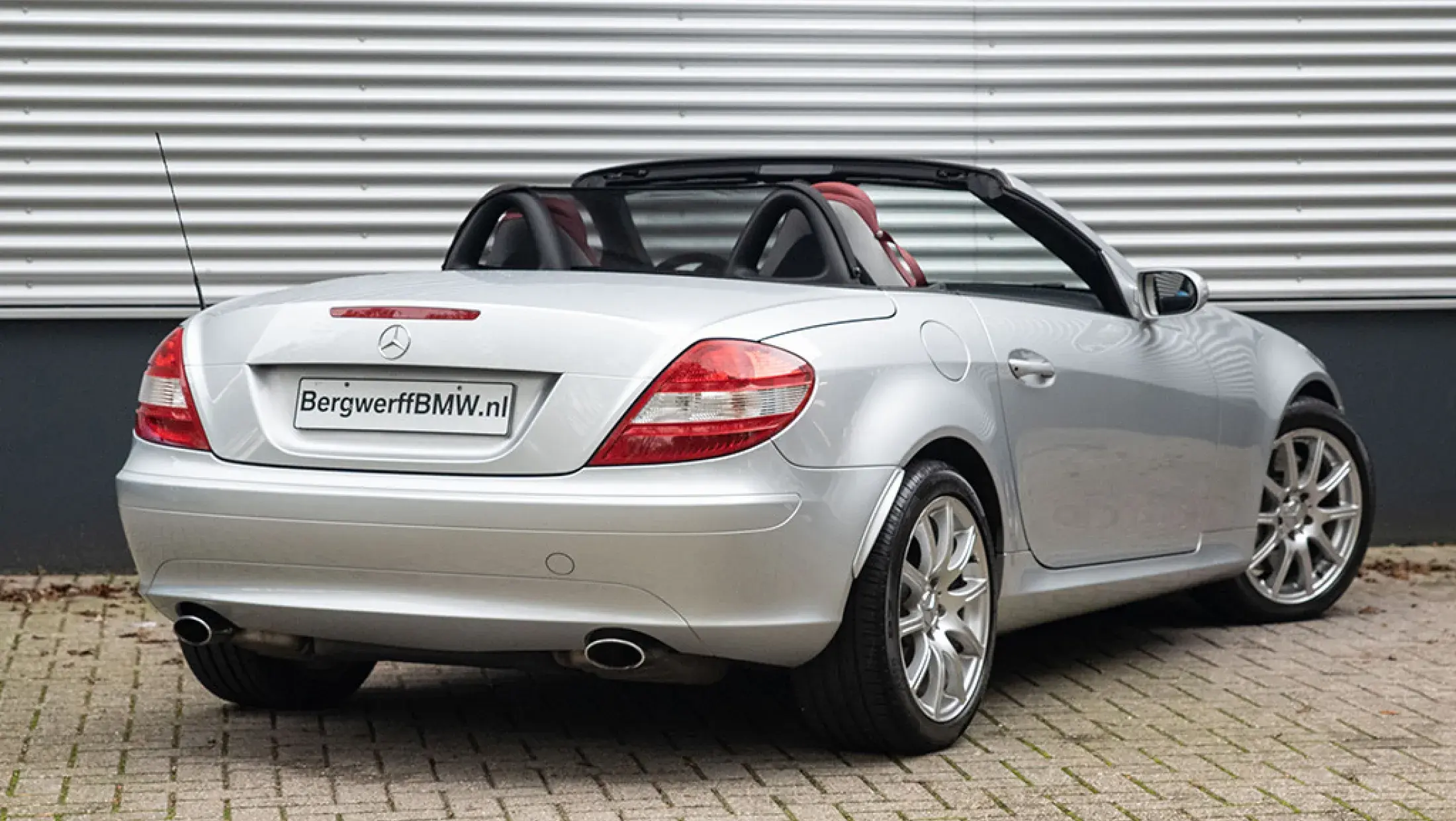 Mercedes Benz SLK klasse 350 Ascot Gray Metallic Rood leder R171 Cabrio Bergwerff