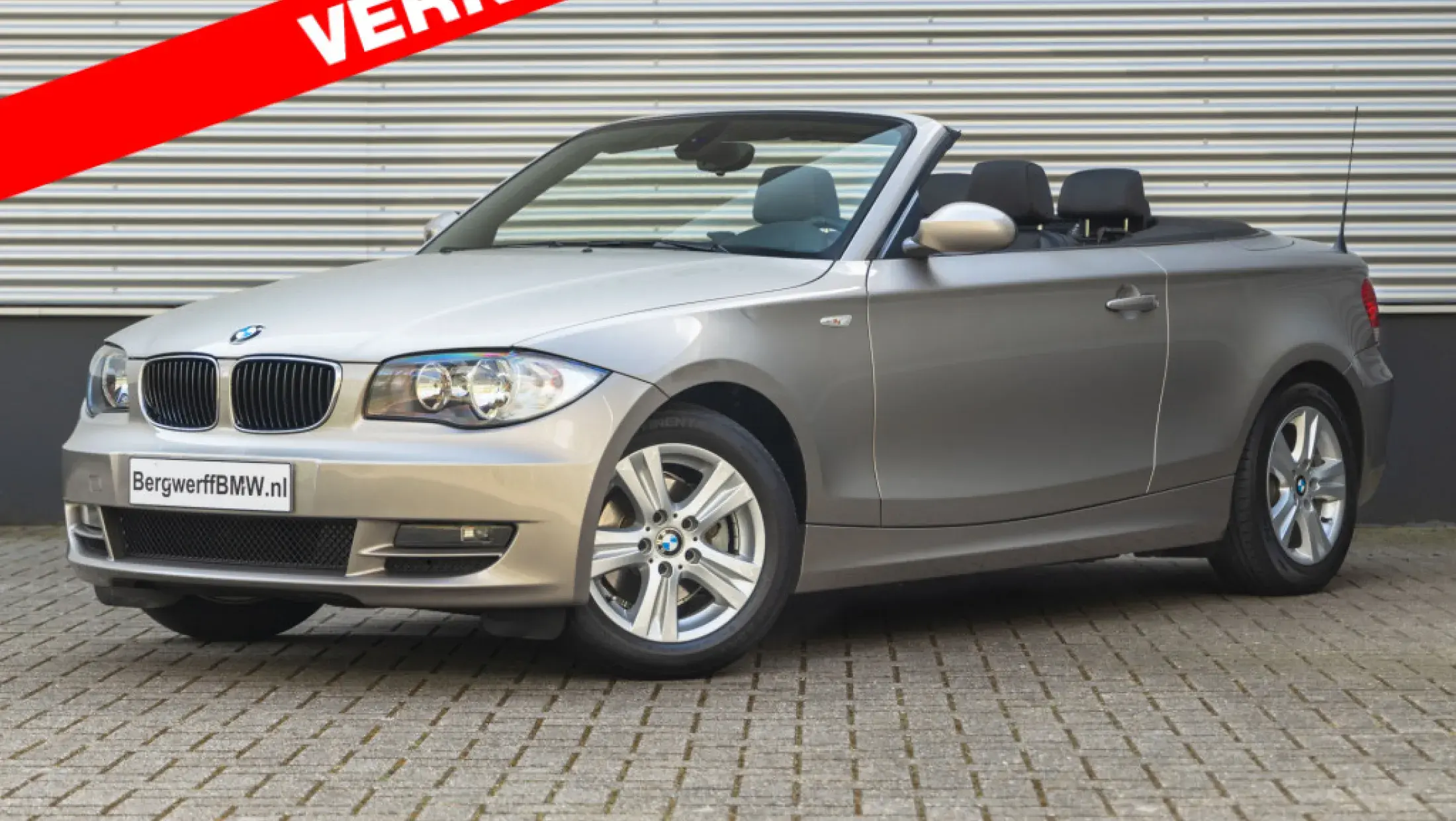 BMW 118i Cabrio E88 Kashmirsilber cashmere silver 2008 Manual handgeschakeld Boston schwarz leder