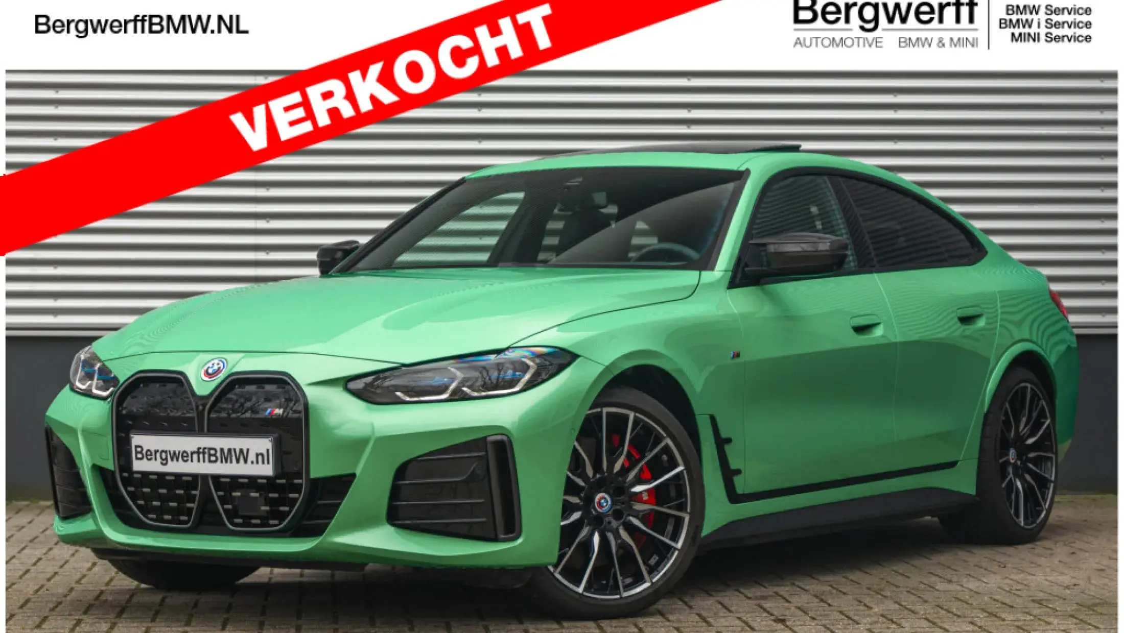 BMW i4 M50 Individual Special Request Lakkleur Fame Green Metallic G26 Gran Coupe