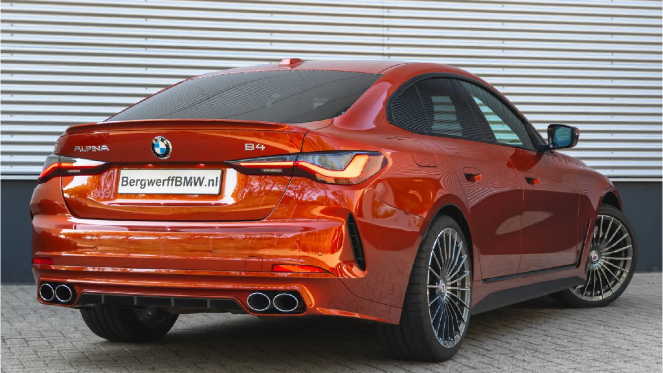 ALPINA B4 Gran Coupé G26 Sunset Orange metallic BMW Individual Vollederausstattung Schwarz