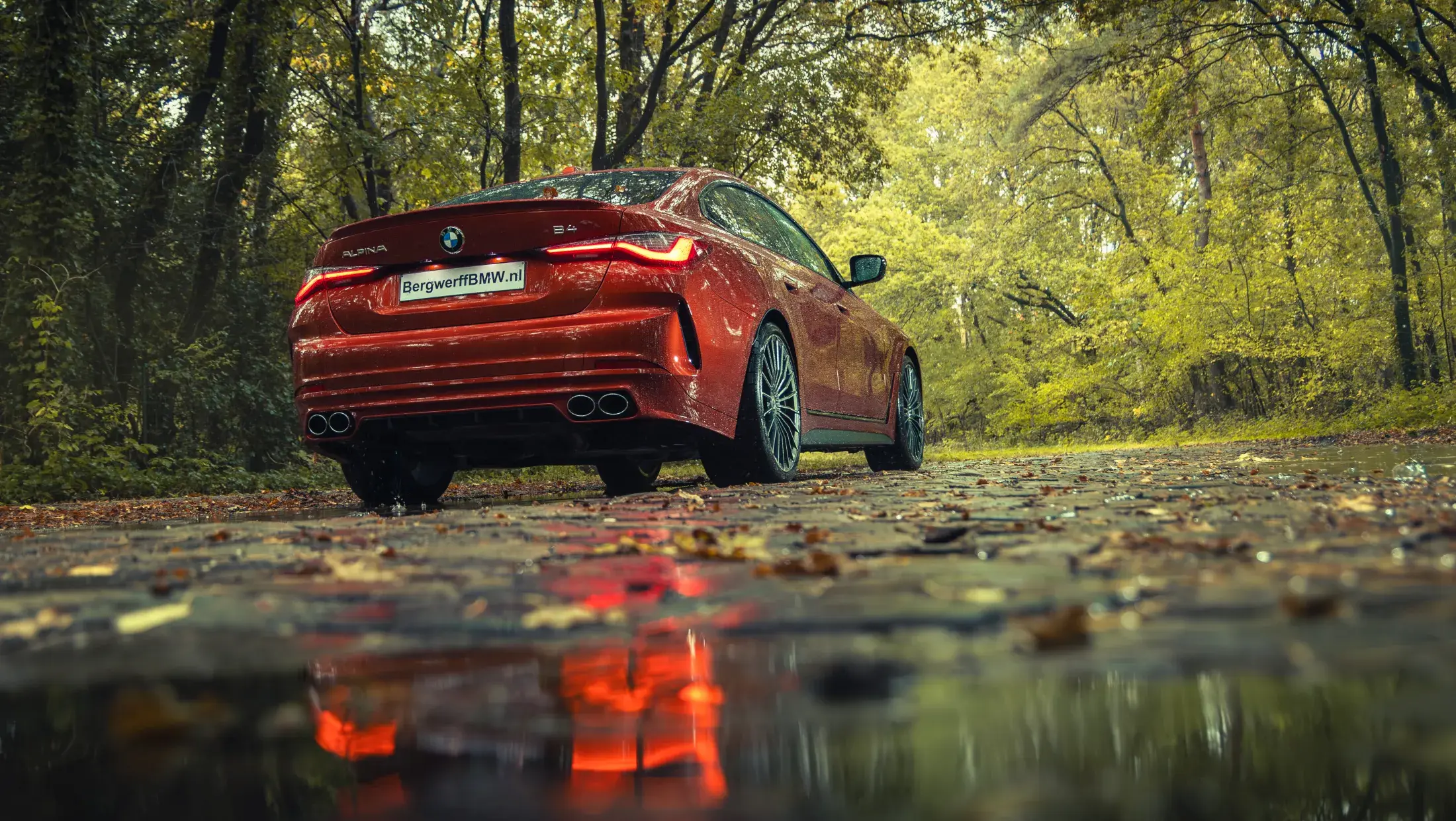 ALPINA B4 Gran Coupé G26 Sunset Orange metallic BMW Individual Vollederausstattung Schwarz