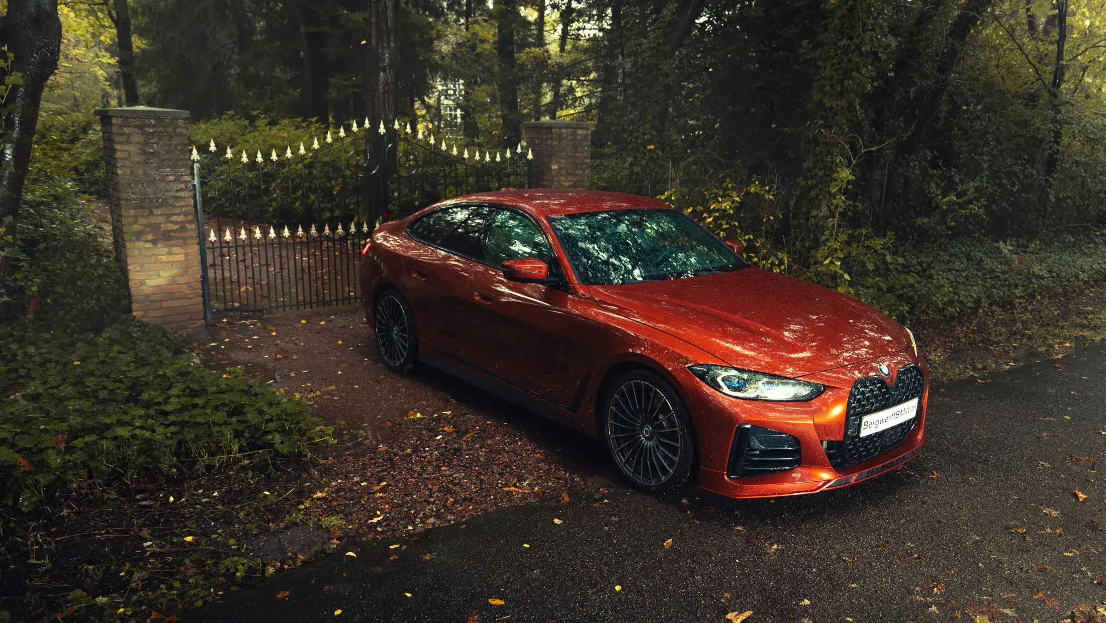 ALPINA B4 Gran Coupé G26 Sunset Orange metallic BMW Individual Vollederausstattung Schwarz