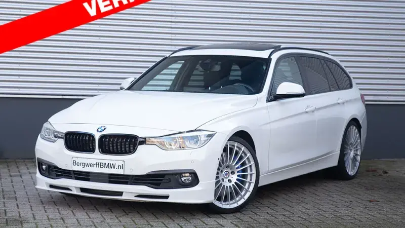 ALPINA B3 S Touring Bi-turbo F31 Alpine white Leder Dakota Schwarzaccent Oyster dunkel Bergwerff