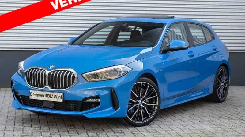 BMW 118i M Sport Misano Blauw Metallic Stof Trigon Alcantara Schwarz F40