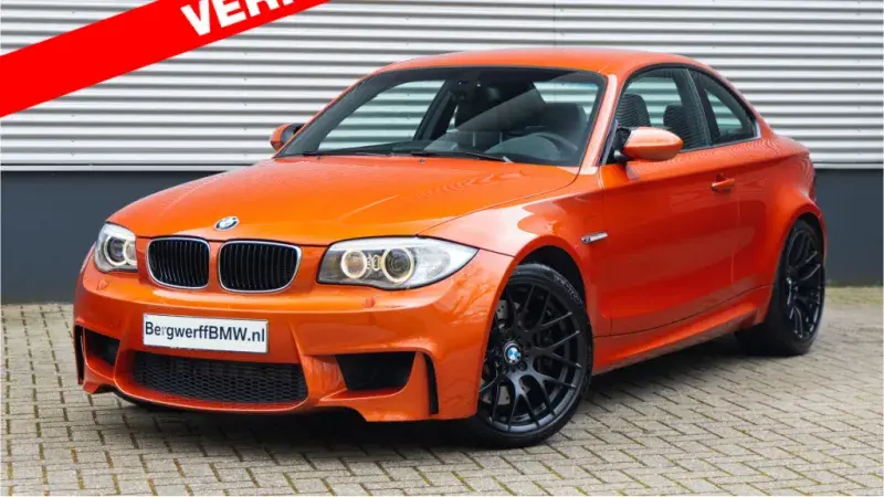 BMW 1M Coupe E82 Valencia Orange Metallic Leder Boston Schwarz met oranje contrasterend stiksel 2011