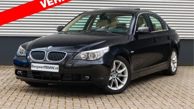 BMW 550i Sedan E60 Youngtimer Leder Nasca Beige Dunkelbeige Saphir schwarz 2006 Bergwerff