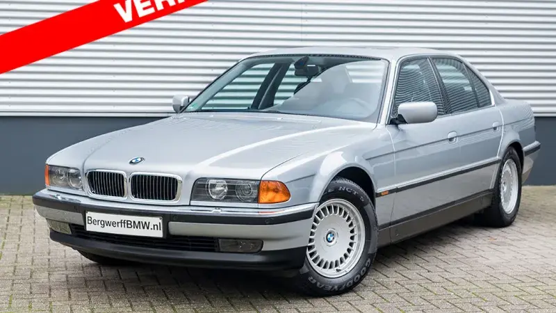 BMW 750i E38 1996 Arctic Silver Metallic Marineblau Volleder Montana Bergwerff Classic