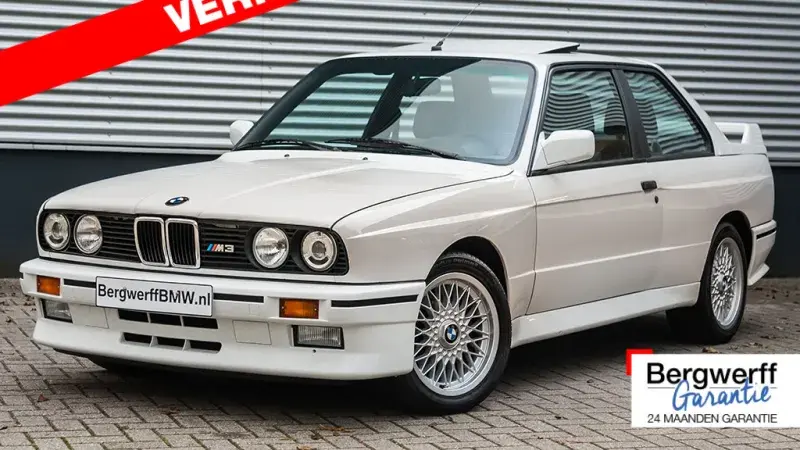 BMW M3 E30 Sharknose Manual handgeschakeld Alpin weiss classic Bergwerff