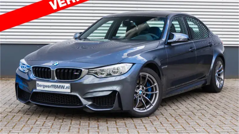 BMW M3 F80 Manual Handgeschakels Mineral Grey Stof-Ledercombinatie Carbon Structure Anthrazit