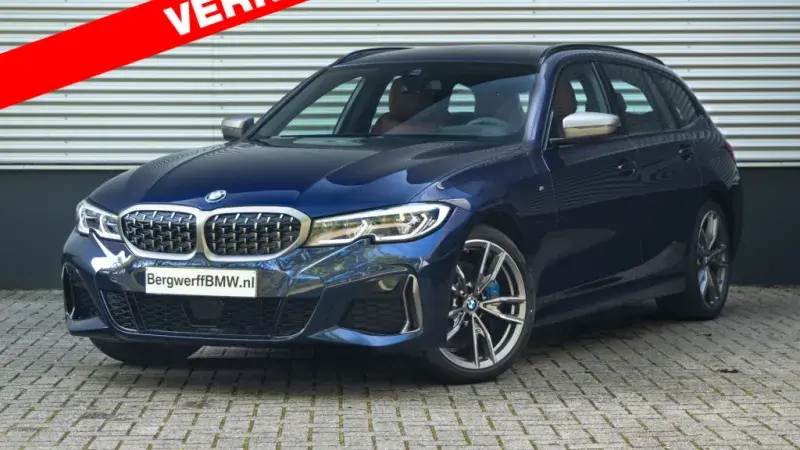 BMW M340i Touring G21 Individual Tansanitblau II Metallic Individual volleder Merino Tartufo Bergwerff