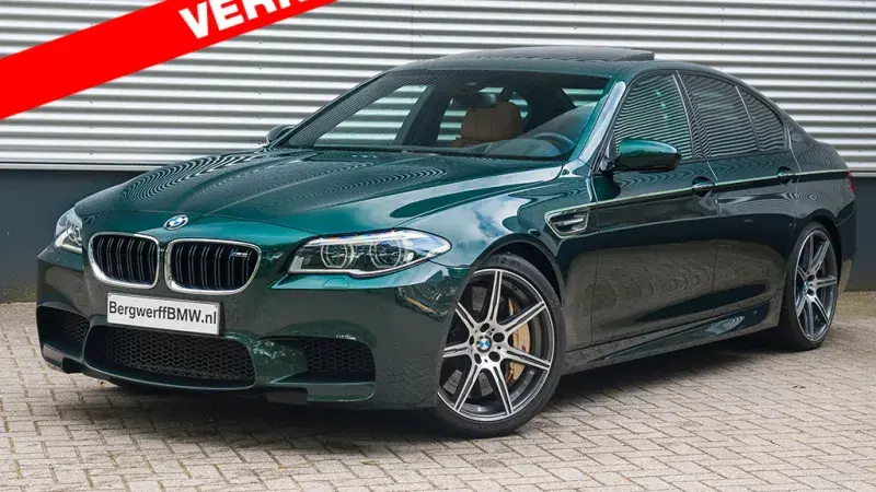 BMW M5 Competition Individual Peridot Green Individula volleder Merion Caramel F10