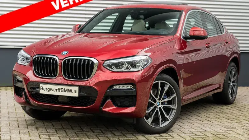 BMW X4 30i Flamenco Red Pearl BMW Individual uitgebreid lederen bekleding Elfenbrown G02 SUV